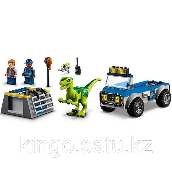 Конструктор Bela Грузовик спасателей для перевозки Раптора 10919 (аналог Lego Juniors 10757)