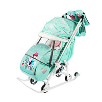 Санки коляска «Disney-baby 2. Минни Маус», цвет мятный, фото 1