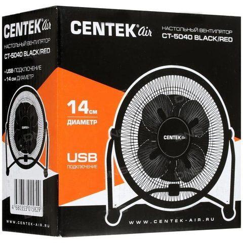 Вентилятор настольный металлический CENTEK Air Black&RED {защитная решетка, USB} (Черно-Красный) - фото 4 - id-p77440071