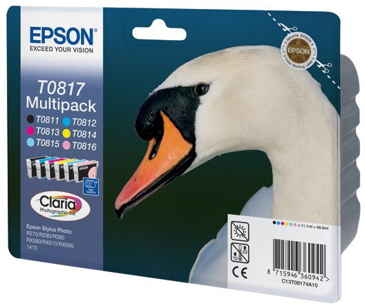 Картридж Epson C13T11174A10 (0817) R270/290/RX590 набор 6 шт.