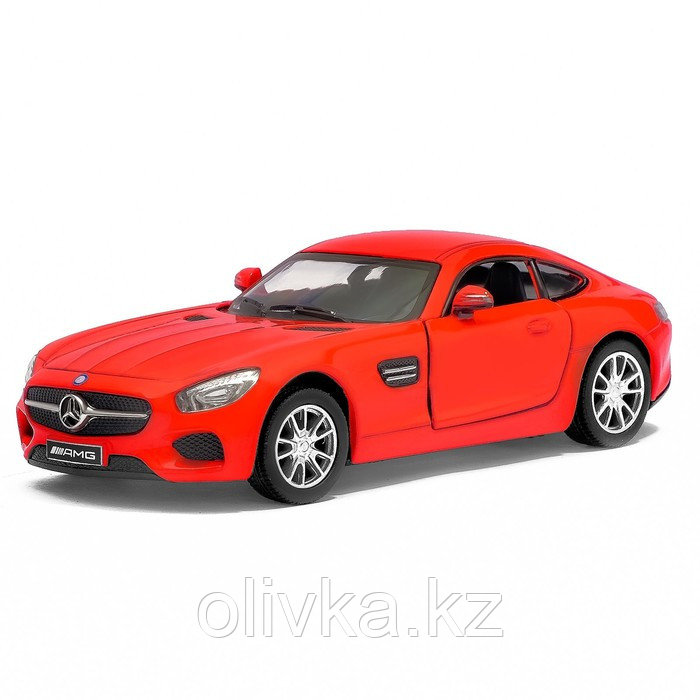 Машина металлическая Mercedes-AMG GT, 1:36, открываются двери, инерция, цвет красный