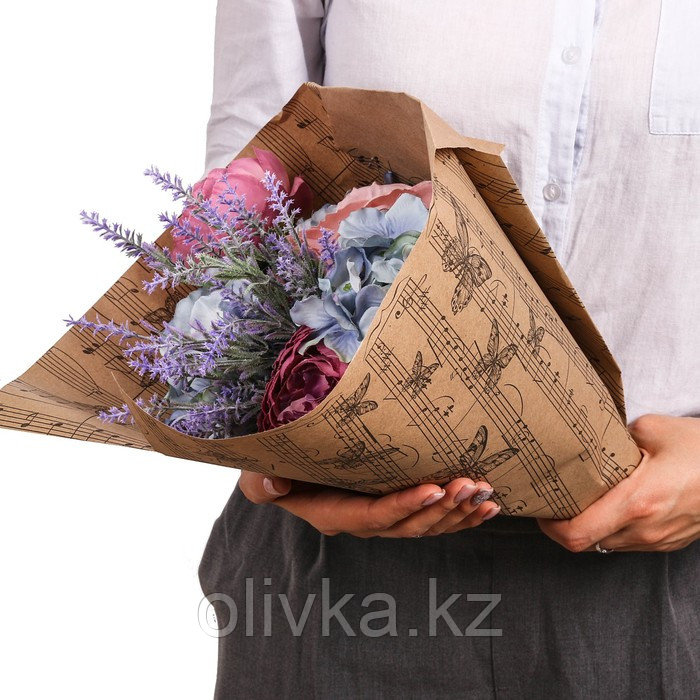 Бумага крафт в рулоне «Музыкальная фантазия», 0,7 × 8 м