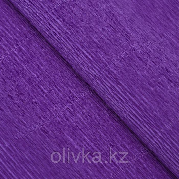 Бумага для упаковок и поделок, гофрированная, фиолетовая, однотонная, двусторонняя, рулон 1 шт., 0,5 х 2,5 м