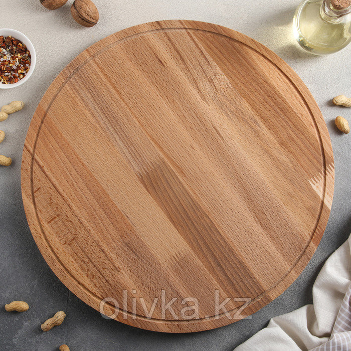 Блюдо для пиццы, массив бука, d=37 см