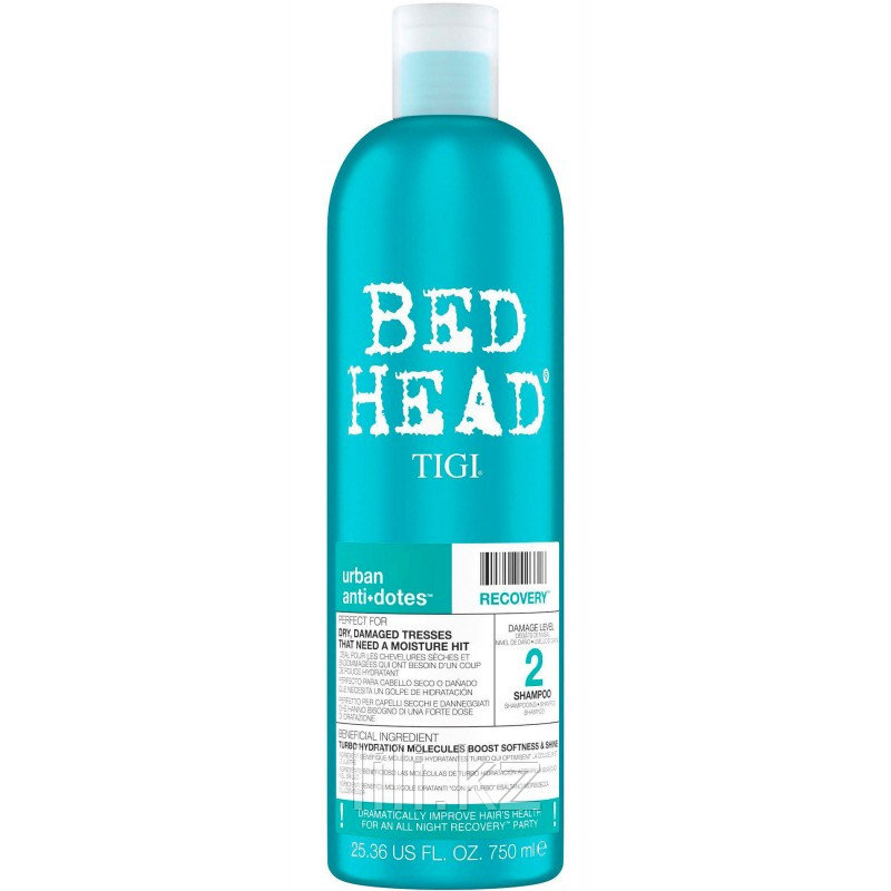 Шампунь для поврежденных волос, уровень 2 - TIGI Bed Head Urban Anti+dotes Recovery 750 мл.