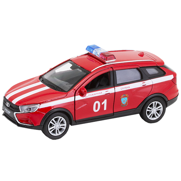 Машинка Lada Vesta SW Cross Пожарная охрана М 1:34-39, Welly - фото 1 - id-p77478285