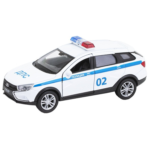 Машинка Lada Vesta SW Cross Полиция ДПС М 1:34-39, Welly - фото 1 - id-p77478289