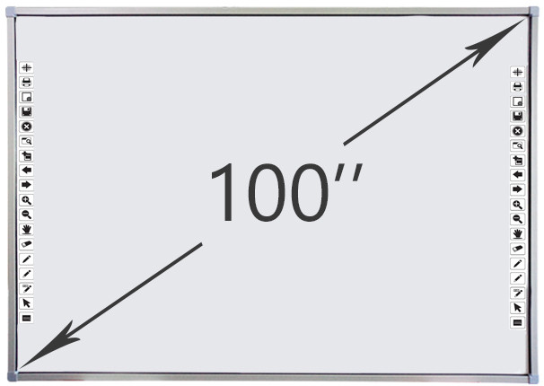 Интерактивная доска DTWB100SM10A00ALG, 10 касаний, диагональ 100 дюймов, цвет рамки серый - фото 1 - id-p77479032