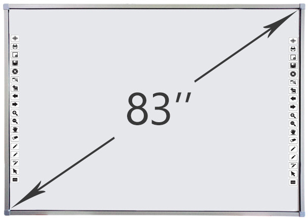 Интерактивная доска DTWB83SM10A00ALG, 10 касаний, диагональ 83 дюйма, цвет рамки серый - фото 1 - id-p77479055