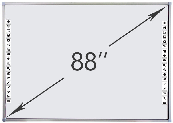Интерактивная доска DTWB88SM10A00ALG, 10 касаний, диагональ 88 дюймов, цвет рамки серый - фото 1 - id-p77479104