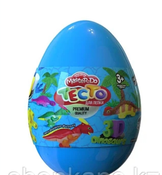 Набор креативного творчества Тесто для лепки Master Do "Dinosaurs Eggs Голубое" (12 шт.)