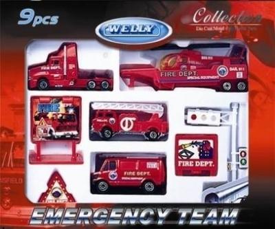 Игровой набор Служба спасения: Пожарная команда, Welly - фото 1 - id-p77483035
