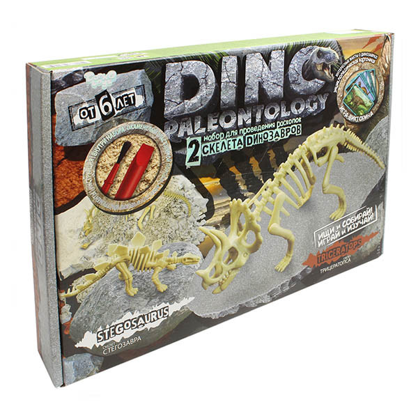 Набор для проведения раскопок "DINO PALEONTOLOGY Скелеты Трицератопса-Стегозавра" (5) - фото 1 - id-p76917780