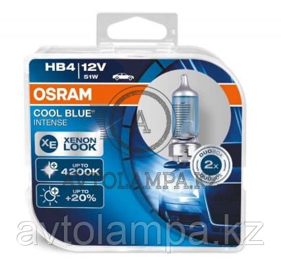 9006CBI-HCB Лампа  4200К HB4 12V 51W P22d COOL BLUE INTENSE уп.2шт