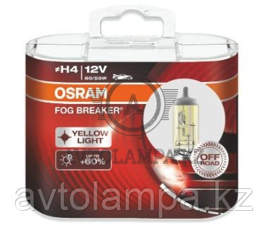 62193FBR-HCB Лампа "+60%" света 2600К ≠H4 12V 60/55W P43t FOG BREAKER уп.2шт