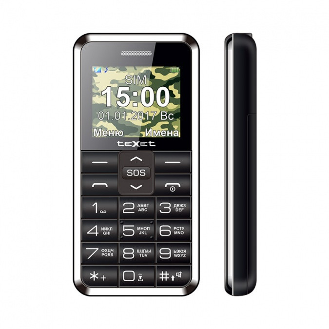 Мобильный телефон Texet TM-101 черный