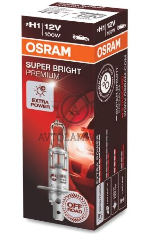 62200SBP Лампа Лампы повышенной мощности ≠ "H1" 12V 100W P14.5s OFF-ROAD Super Bright Premium уп.1шт