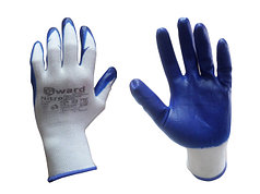 Перчатки плотные с залитым нитриловым материалом наладонником.