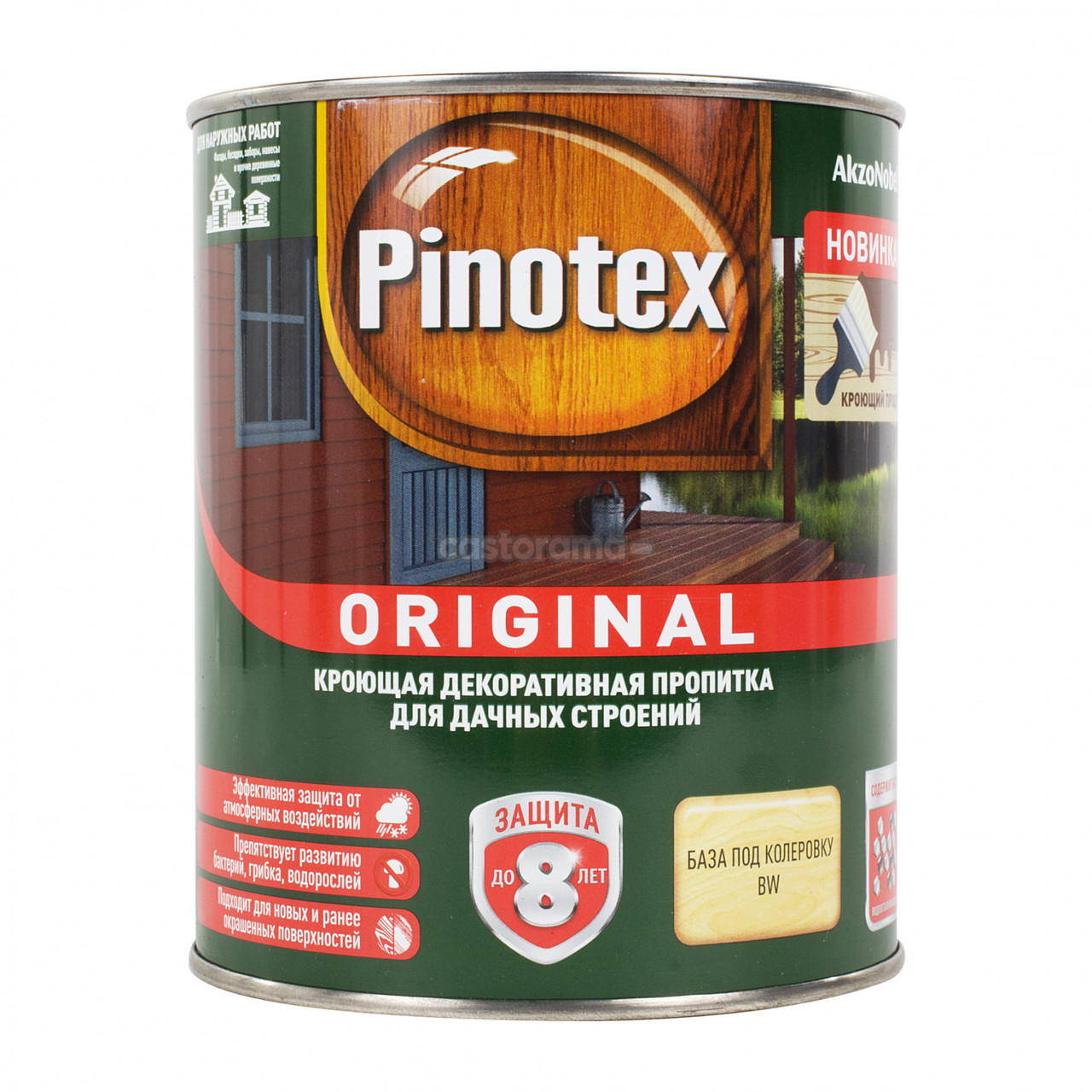 Пропитка Pinotex Original кроющая для деревянных поверхностей BW, 9