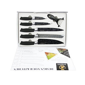 Набор ножей с мраморным покрытием, фото 2