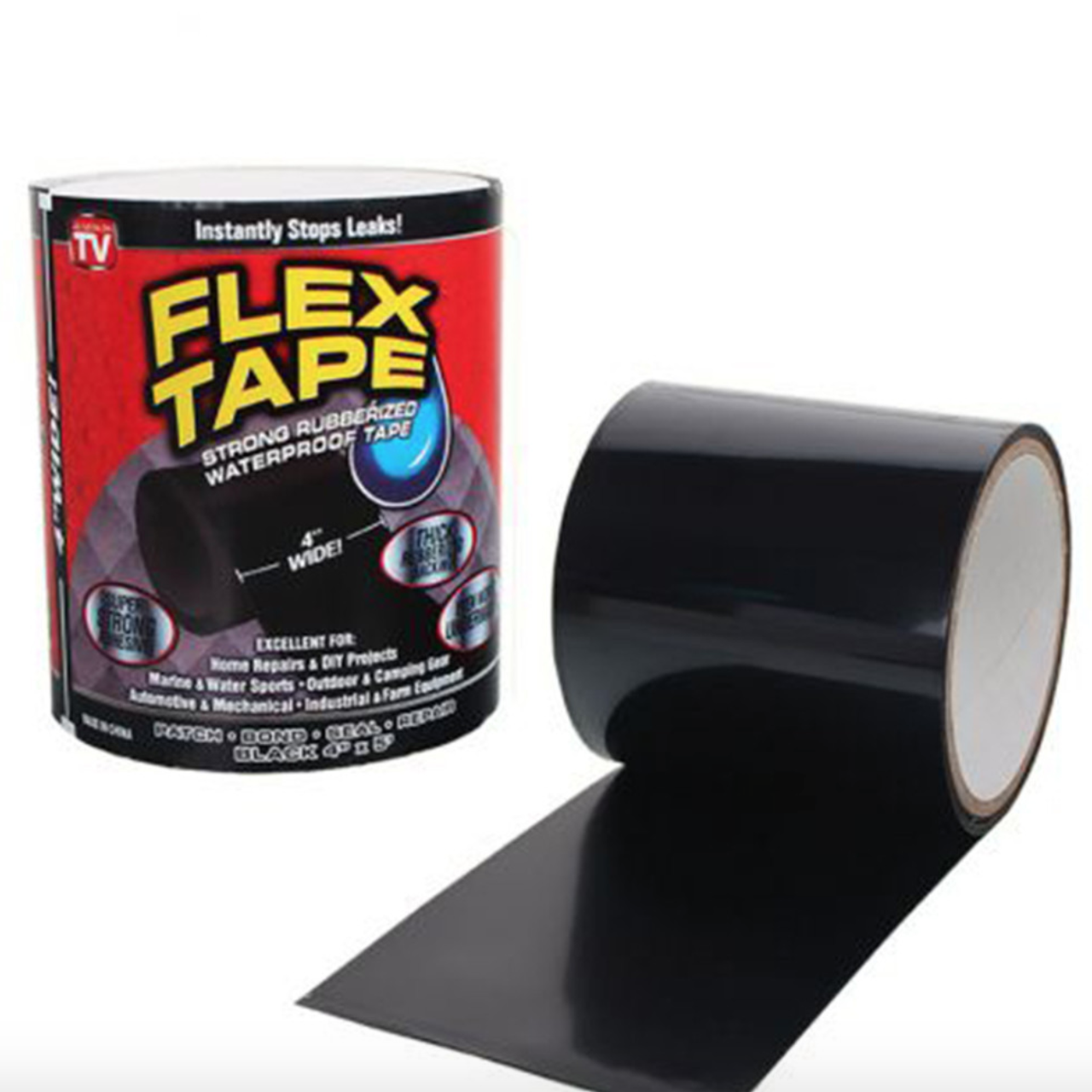 Изоляционная лента Flex Tape, цвет черный - Оплата Kaspi Pay