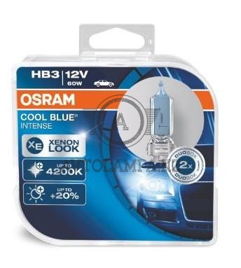 9005CBI-HCB Лампа  4200К HB3 12V 60W P20d COOL BLUE INTENSE уп.2шт