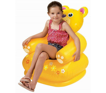 Кресло надувное детское «Весёлая зверушка» INTEX 68556 (Медвежонок)