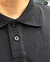 Поло футболки однотонные | Поло рубашка черного цвета
