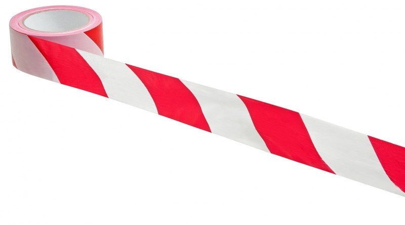 Сигнальная оградительная лента красно-белая (50 мм х 200 м)