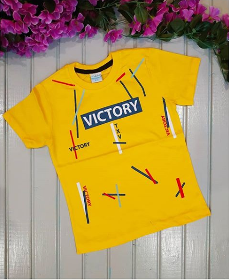 Футболка Victory, цвет жёлтый, на 6-7 лет