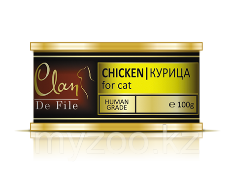 Влажный корм для кошек CLAN De File (Курица) 100 гр