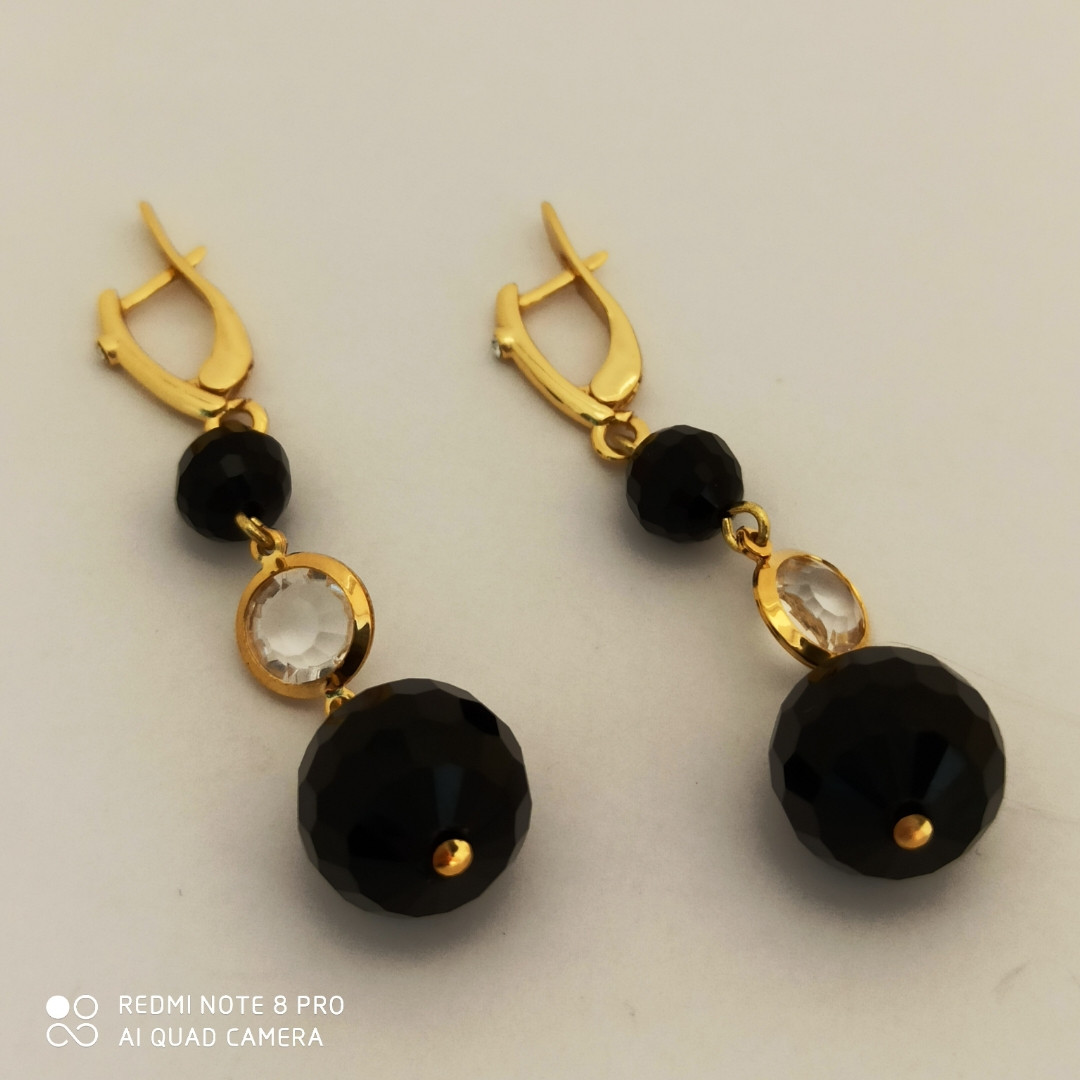 Серьги с ониксом