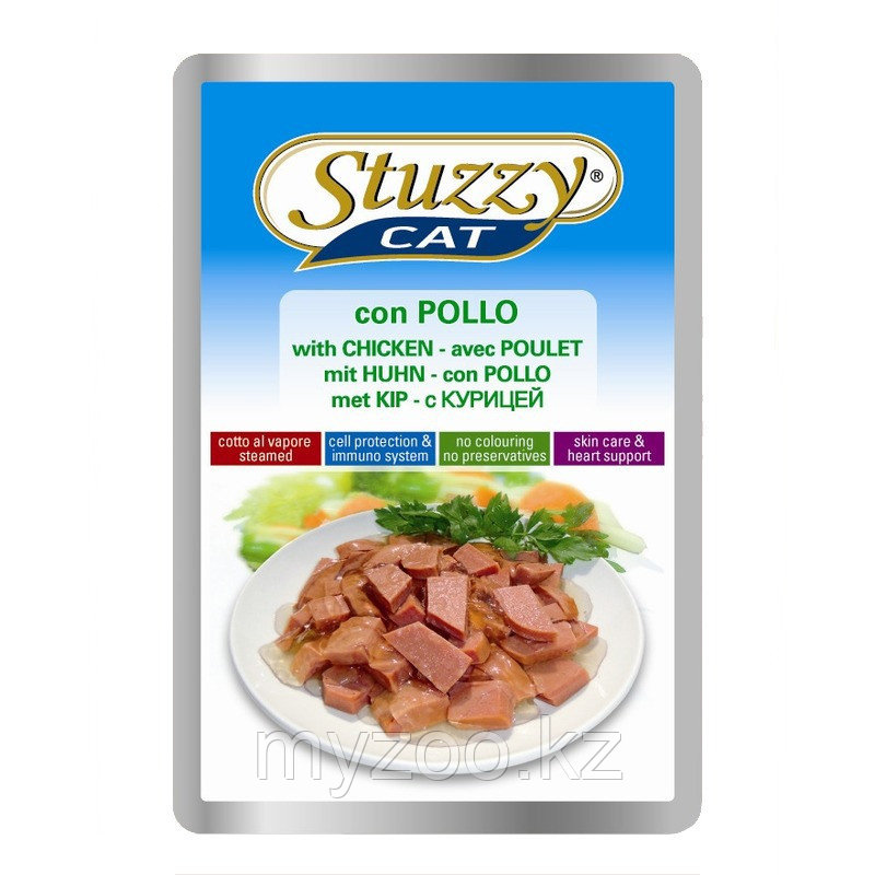 STUZZY CAT влажный корм для кошек Курица в соусе 100гр