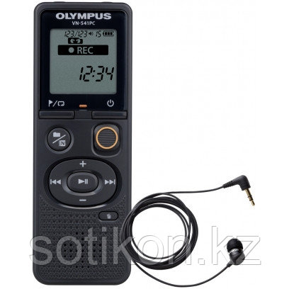 Диктофон Olympus VN-541PC (4Гб) с телефонным микрофоном TP8 черный, фото 2