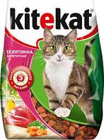 Корм сухой для кошек "Kitekat", телятина аппетитная, 350 г