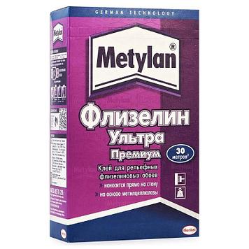 METYLAN Флизелин Ультра ПРЕМИУМ Обойный клей для структурных обоев на гладкой флизелиновой основе, 250 г