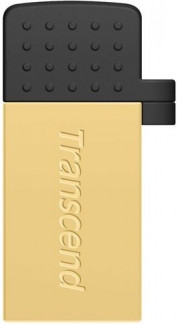 USB-Флеш 2.0 Transcend OTG TS32GJF380G (32GB, Gold) - фото 1 - id-p76254259