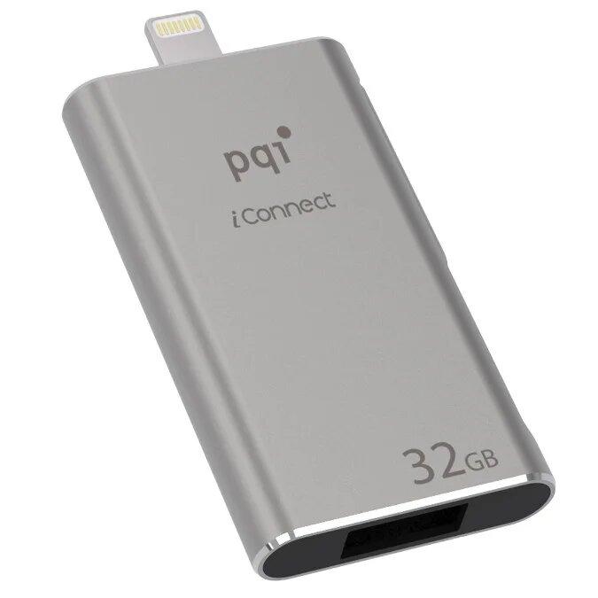 USB Флеш для Apple PQI iConnect 001 6I01-032GR1001 (32GB, Silver) - фото 1 - id-p76254125