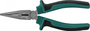 Длинногубцы изогнутые с двухкомпонентными рукоятками, 160 мм P1216