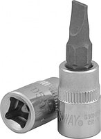 Насадка торцевая 1/4"DR с вставкой-битой шлицевой, SL5.5, 37 мм S10H255
