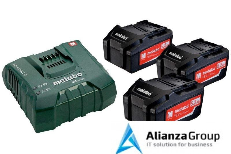 Базовый комплект Metabo 18 В Li-Power 3х5,2Ач + ЗУ ASC ULTRA AIR COOLED 685061000