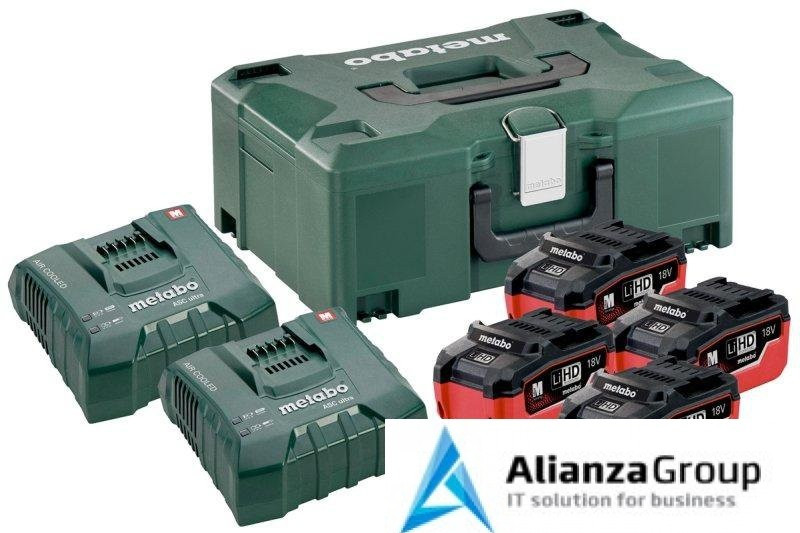 Базовый комплект Metabo 18 В LiHD 4х6,2Ач + ЗУ 2хASC ULTRA AIR COOLED + Metaloc 685104000
