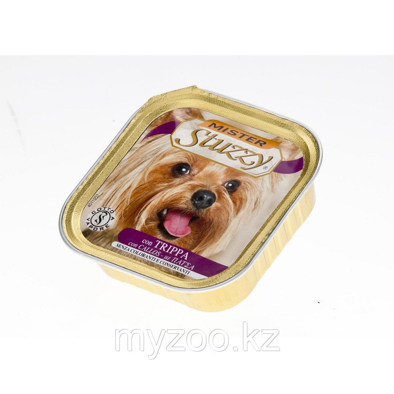 STUZZY MISTER DOG влажный корм для собак Паштет с настоящими кусочками мяса с Рубцом 100 гр