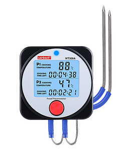 WT308A Термометр для мяса, гриля (2 датчика) -40 ~ 300 ºC