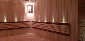 Финская сауна с парообразователем. Размер = 2,7 х 1,9 х 2,2 м. Адрес: г. Алматы, ул. Жанибекова 3
