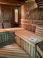 Финская сауна с парообразователем. Размер = 2,7 х 1,9 х 2,2 м. Адрес: г. Алматы, ул. Жанибекова 39