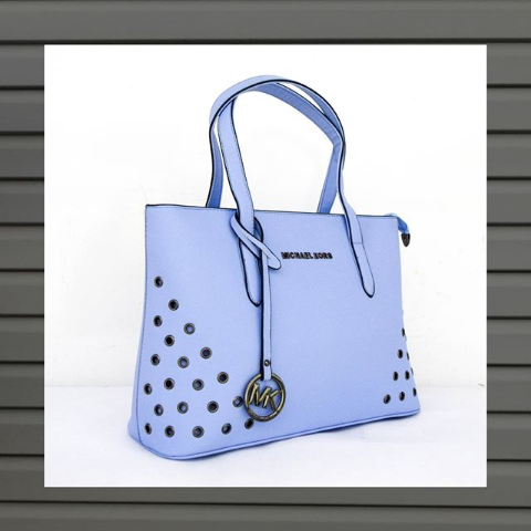 Женская сумка тоут голубая Michael Kors