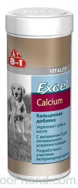 8 в 1 Кальциум, Кальций для щенков и собак (8 in 1 Excel Calcium), банка 470 таб. - фото 1 - id-p77627829