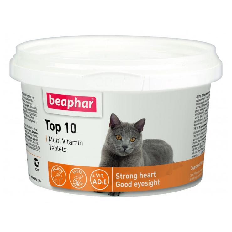 Витамины Beaphar TOP 10 для кошек, с таурином - фото 1 - id-p77628966