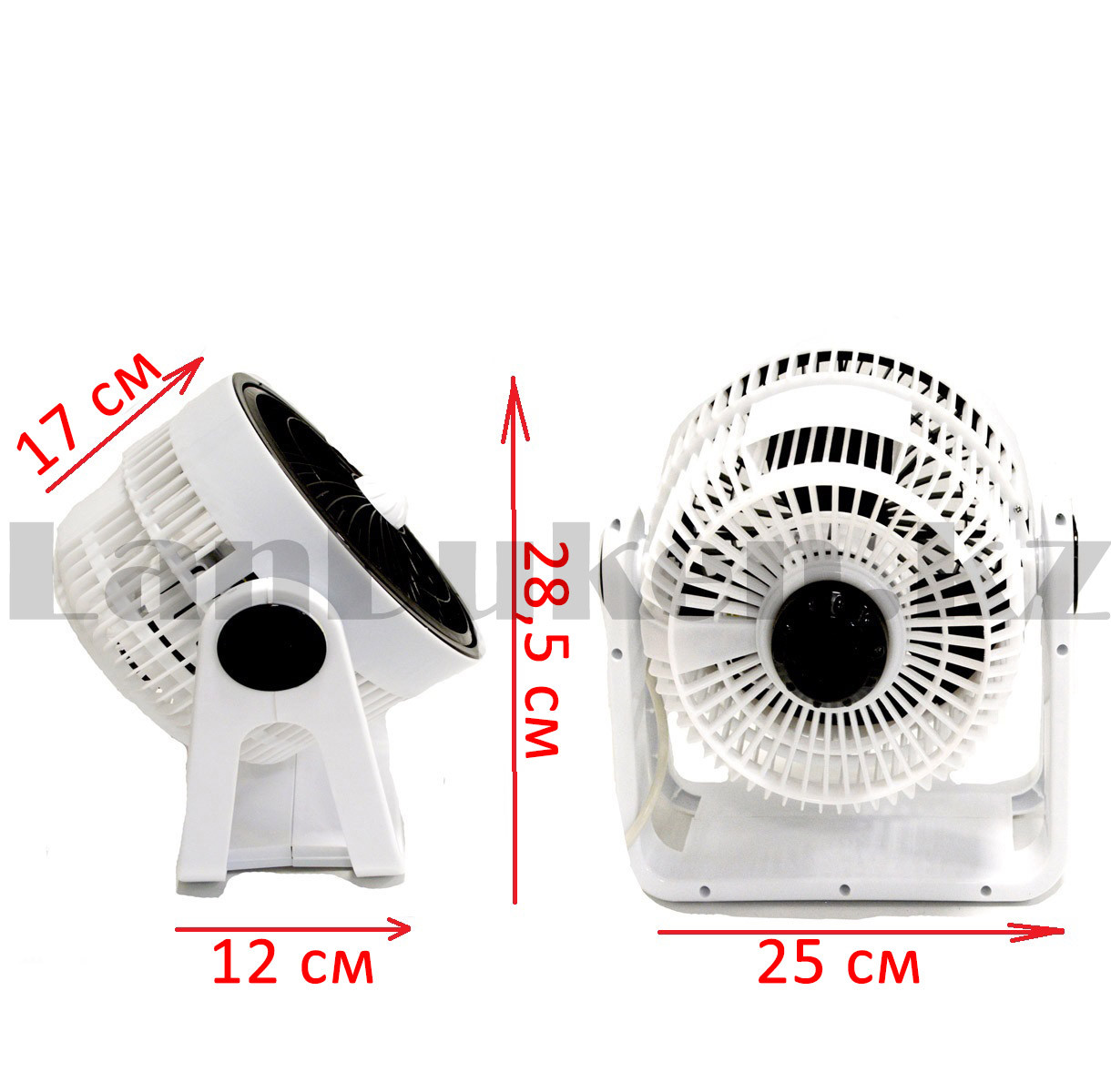Настольный вентилятор вращающийся электрический HEJ HJ-180-6 белый - фото 2 - id-p77597645